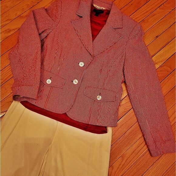 CONTEXT RED ON RED STRIPE SOFT TEE - Picture 4 of 4